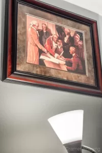 Cramer Imaging's photograph example of fine art hung on the wall and illuminated by a nearby light source