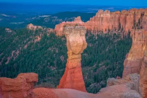 Fine art landscape photograph of a large hoodoo pointing at the sky in Bryce Canyon National Park Utah by Cramer Imaging