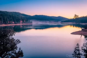 Cramer Imaging's fine art landscape photograph of twilight descending over the Tropic Reservoir Utah