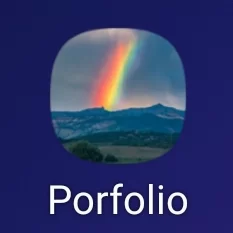 Icon for a custom photo app used as a photography portfolio on screen