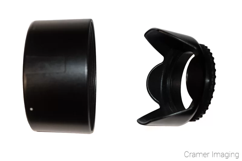 Audrey Cramer Photography's photograph of 2 lens hoods, 1 round, 1 tulip shaped