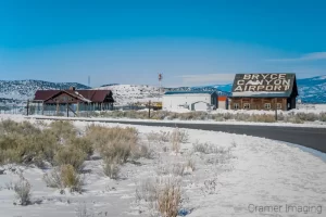 Photograph of the Bryce Canyon Airport during the winter