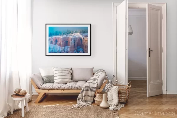 Photograph of Cramer Imaging's landscape photo "Beyond the Wardrobe" in a cozy neutral-toned living room