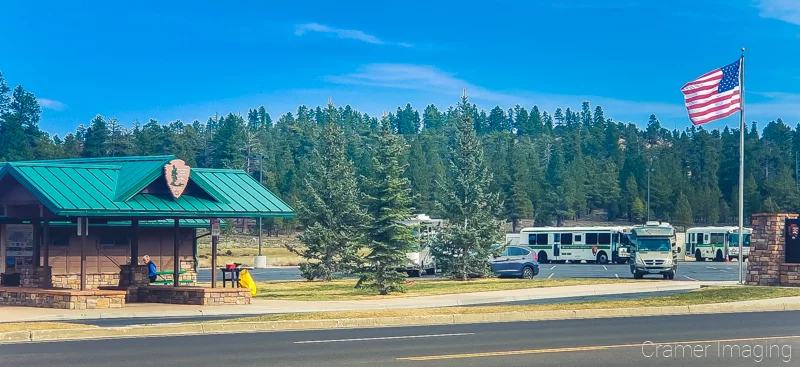 Photograph of the Bryce Canyon Shuttle Station in Bryce Canyon City Utah