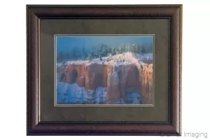 Photograph of a framed and matted version of Cramer Imaging's "Beyond the Wardrobe" photo at Bryce Canyon National Park, Utah