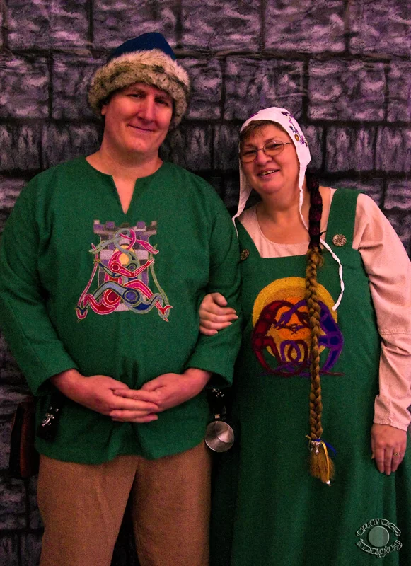 married couple in costume portrait