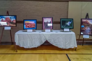 Cramer Imaging's framed and matted fine art photographs at the "Expressions of Light" art exhibition in Pocatello, Idaho