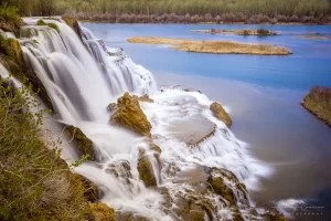 Cramer Imaging's fine art landscape photograph of silky water on the Falls Creek falls waterfall on the Snake River in Idaho