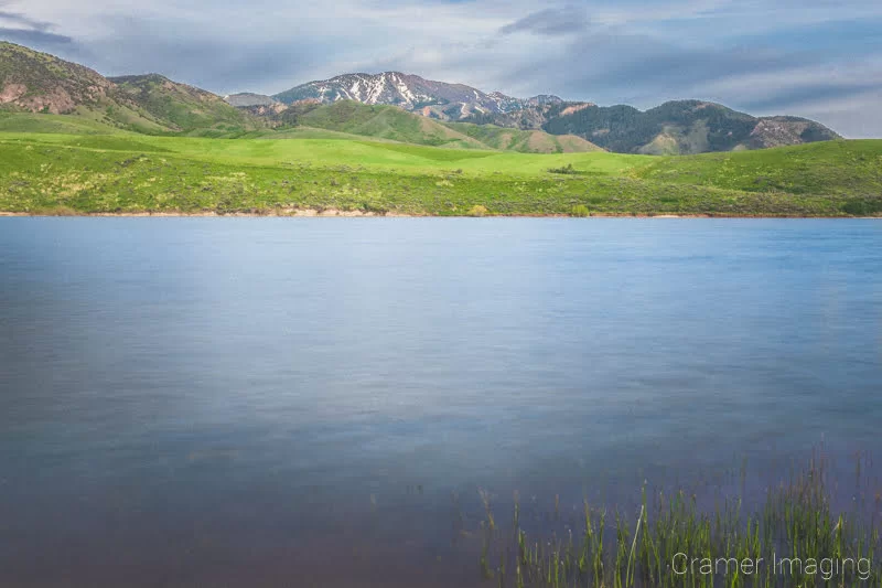 Over-sharpened example of Cramer Imaging's landscape photograph "Fisherman's Paradise" showing artifacts