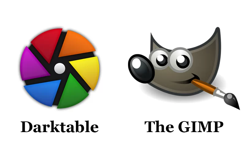 Freeware The GIMP and Darktable logos side by side