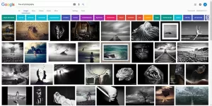 Screenshot of a Google image search for fine art photography