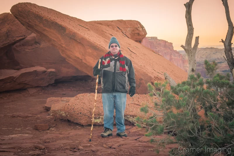 Photo of Ken at Capitol Reef National Park Utah in the wintertime