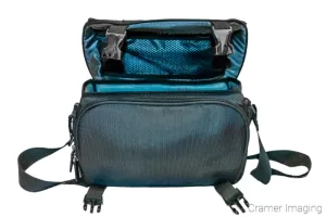 Cramer Imaging's photograph of an open camera bag on a white background