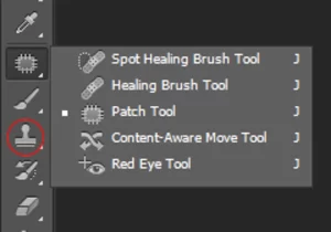 Photoshop spot removal tools