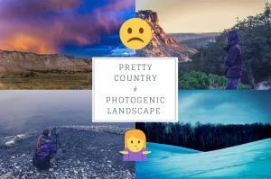 Pretty country does not equal photogenic landscape collage