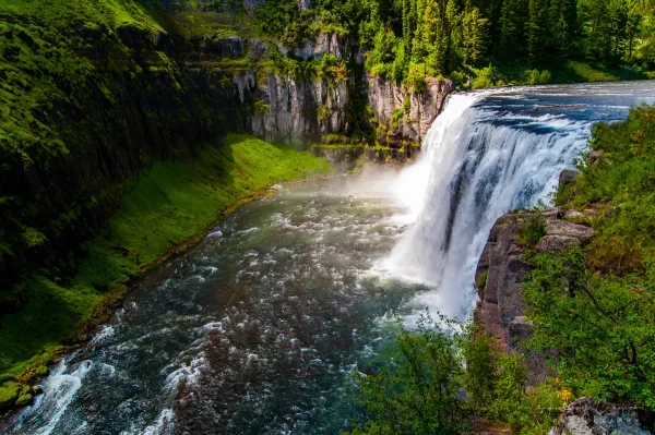 Audrey Cramer Photography's professional quality landscape photograph of Upper Mesa Falls on the Snake River near Harriman State Park, Idaho