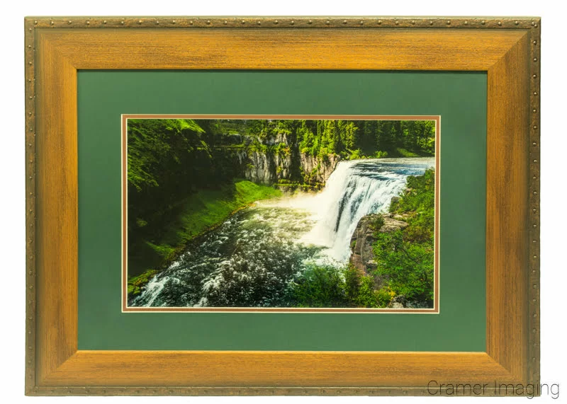 Photograph of a framed and matted version of Audrey Cramer Photography's Upper Mesa Falls photo near Island Park, Idaho