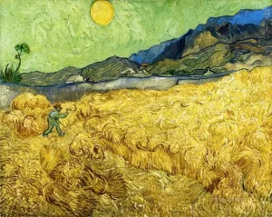 Vincent Van Gogh's fine art painting of Wheatfield with Reaper