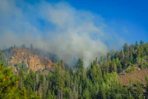 Cramer Imaging's landscape photograph of wildfire smoke near Panguitch Lake Utah