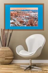 Photograph of Cramer Imaging's Candied Canyon with a chair and plant