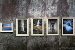 Photograph of five different landscape photographs for sale by Cramer Imaging