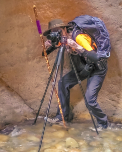 Photo of landscape photography Audrey Cramer at Kanarraville Falls taking a shot