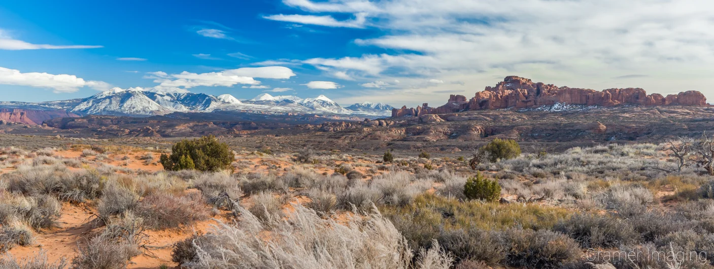 Audrey Cramer Photography's fine art landscape panorama photograph of Arches National Park's Panorama Point in Utah