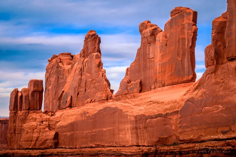 Audrey Cramer Photography's fine art landscape photograph of the V-shaped fin of Park Avenue at Arches National Park, Utah