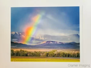 Picture of a Cramer Imaging photography print of "Broken Rainbow" on a white background