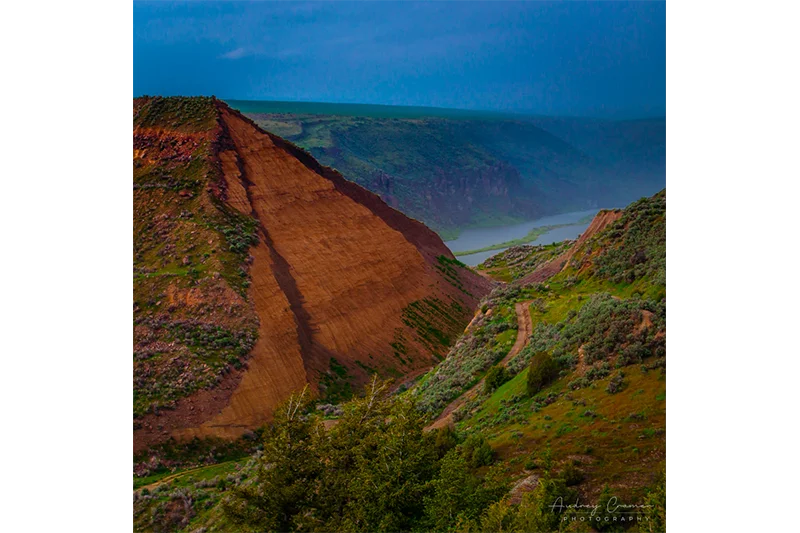 Example of a bad crop job on a landscape photograph