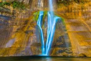 Cramer Imaging's fine art landscape photograph of the lower part of Lower Calf Creek Falls waterfall in Escalante National Monument, Utah