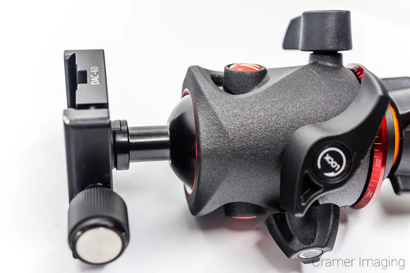 Audrey Cramer Photography's side-view photo of the Manfrotto XPRO ballhead tripod head