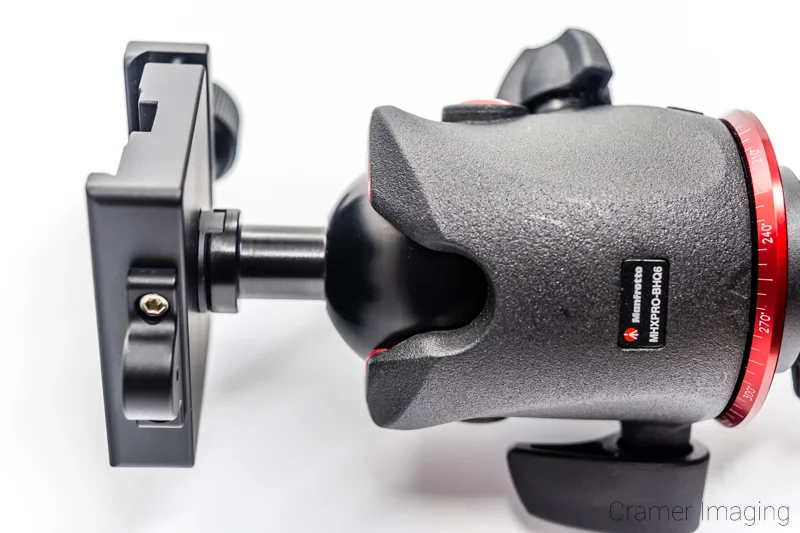 Audrey Cramer Photography's photo showing the slot for 90 degree rotation of the Manfrotto XPRO ballhead