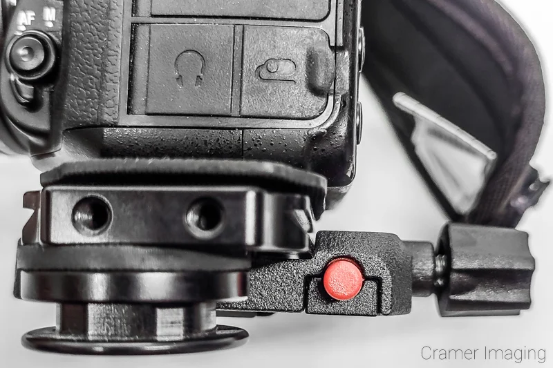 Audrey Cramer Photography's photo of an L-bracket not completely attached to the Manfrotto Arca compatible quick release mechanism