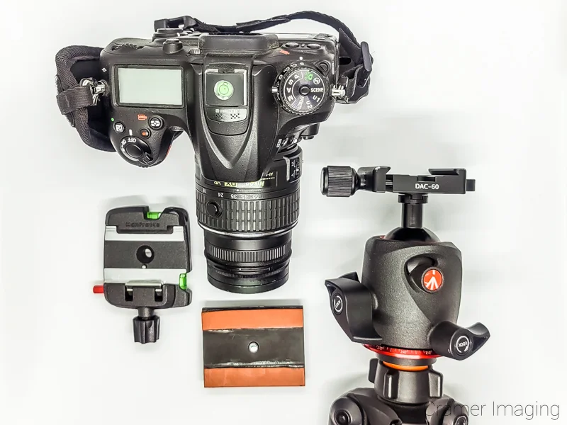 Cramer Imaging's photo of the equipment needed for a stability test of the Manfrotto XPRO ballhead tripod head