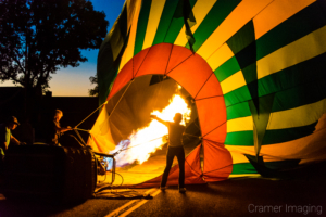 Cramer Imaging's fine art photograph of a balloon team filling a hot air balloon in Panguitch, Utah