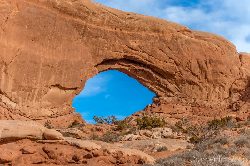 Audrey Cramer Photography's fine art landscape photo of the North Window at Arches National Park, Utah