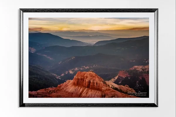 Photograph of Audrey Cramer Photography's landscape photo "Receding Layers" in a black picture frame
