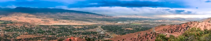 Cramer Imaging's fine art landscape panorama photograph of moody storm clouds over Reno, Nevada