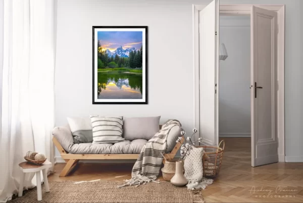 Photograph of Audrey Cramer Photography's landscape photo "Serenity" in a black picture frame